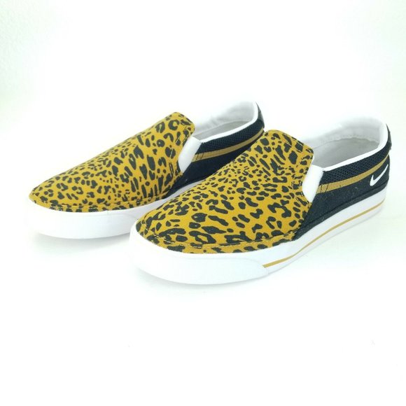 Nike Court Legacy Slip-On Wmns Sneakers DJ5938 001 Leopard Sizes 6, 8.5 NoBoxTop - Picture 2 of 9